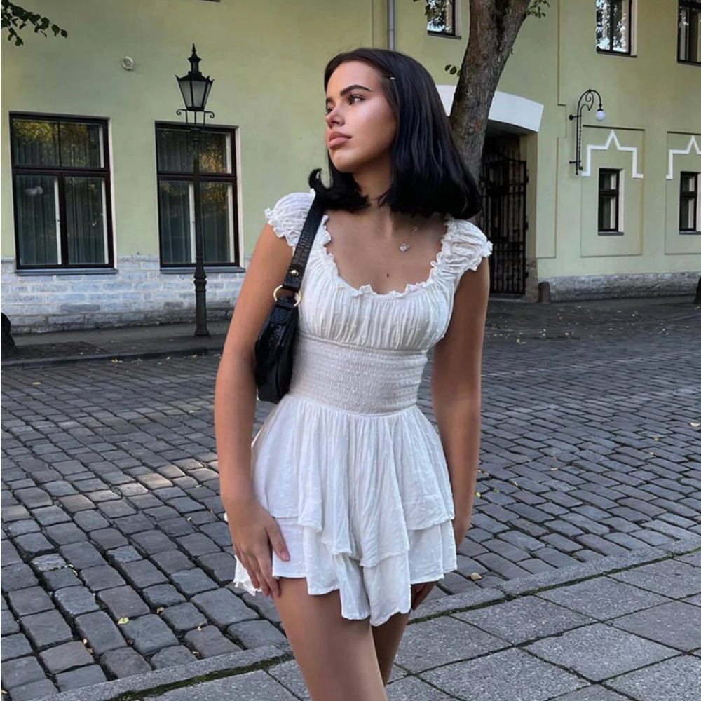 The Love Galore Romper White Lower Impact